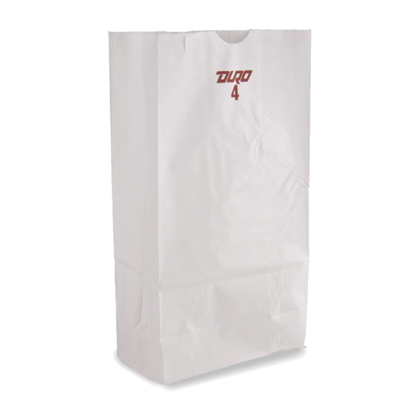 4 lb White Paper Bags - Pak-Man Food Packaging Supply