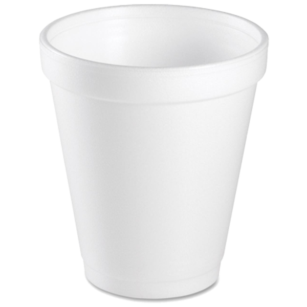 Dart 8 oz White Disposable Hot & Cold Foam Cups - 1000 Pack