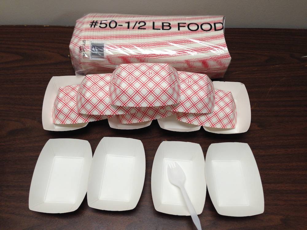 1/2 lb. Paper Food Tray #50 - Pak-Man Food Packaging 1 2 Tray Size Feeds How Many