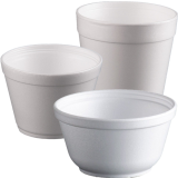 Foam food bowls and containers