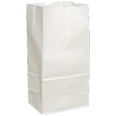 8 lb White Paper Bags
