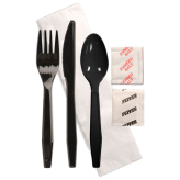 Heavy Weight 6 Piece Cutlery Kits (Black)