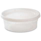 8 oz Plastic Soup Container (Lids Included)