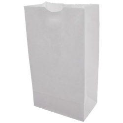 25 lb White Paper Bags