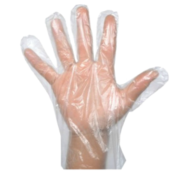 "Clear Poly Gloves Large"