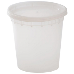 24 oz Plastic Soup Container (Lids Included)
