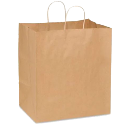 70 lb Craft Paper Bags with Handle 14 inch x10 inch X15 1/2 inch