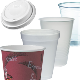 Plastic, foam and paper cups