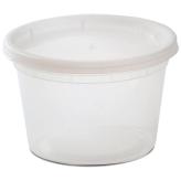 16 oz Plastic Soup Container (Lids Included)