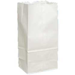 8 lb White Paper Bags
