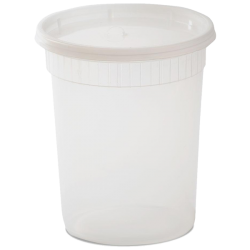 32 oz Plastic Soup Container (Lids Included)